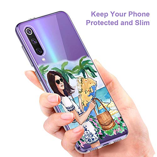 Oihxse Funda Compatible con Samsung Galaxy J3 2017/J330/J3 Pro, Carcasa Transparente TPU Silicona Gel Ultra Fina Suave Protección Flexible Lindo Dibujos Anti-rasguños Caso Cubierta (A6)