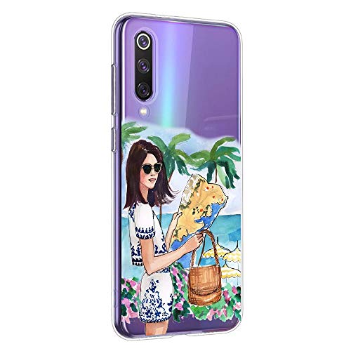 Oihxse Funda Compatible con Samsung Galaxy J3 2017/J330/J3 Pro, Carcasa Transparente TPU Silicona Gel Ultra Fina Suave Protección Flexible Lindo Dibujos Anti-rasguños Caso Cubierta (A6)