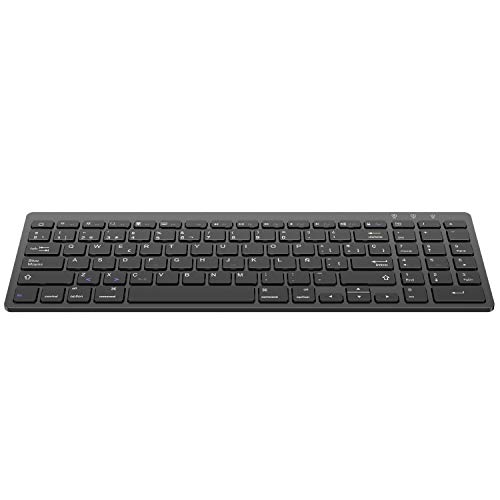 OMOTON Teclado Inalámbribo Compatible con iPad/iPad Pro/iPad Air/iPad Mini/iPhone y Todas Sistemas de iOS/iPadOS, con Teclado Numérico, Teclado en Español,