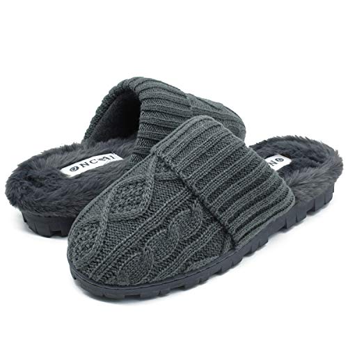 ONCAI Zapatillas de Invierno para Mujer-Pantuflas Mullidas para Mujer con Wspuma Viscoelástica-Pantuflass de Casa de Vellón para Mujer-Zapatos de Jardin Antideslizantes Fuzy para Mujer