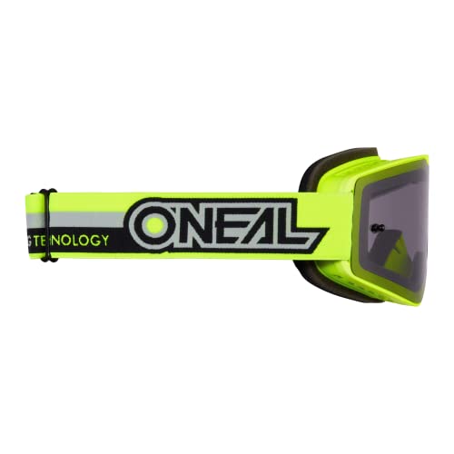 O'Neal | Gafas de Motocross | MX MTB DH FR Downhill Freeride | Correa ajustable, comodidad óptima, ventilación perfecta | Gafas B-20 | Mujeres | Amarillo Neón Negro Gris claro | Talla Única