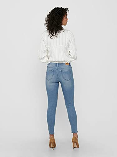 Only Onlwauw Life Mid SK DEST Bj759 Noos Vaqueros, Azul (Denim Light Medium Blue Denim), M/34 para Mujer