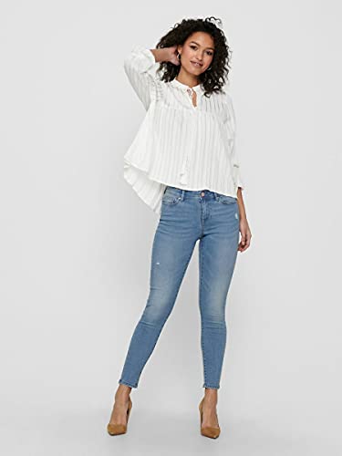 Only Onlwauw Life Mid SK DEST Bj759 Noos Vaqueros, Azul (Denim Light Medium Blue Denim), M/34 para Mujer