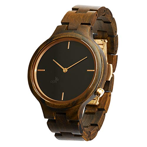 Opis UR-F1 (Sándalo Negro) Reloj de Madera para Mujer/Reloj de Pulsera de Madera/Reloj Pulsera Vintage para Mujer