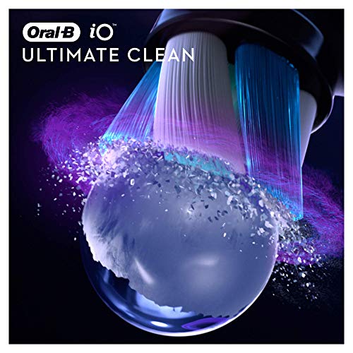 Oral-B iO Ultimate Clean Recambios Cepillo de Dientes Eléctrico, Pack de 4 Cabezales, Negro - Originales