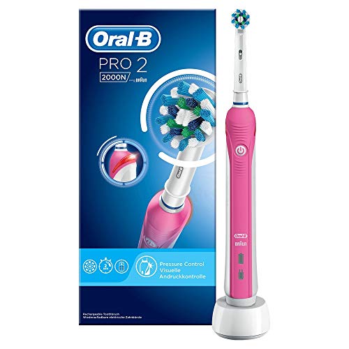 Oral-B Power Pro 2 2000 Cruz da D Cepillo de Dientes Éctrico Acción, Rosa, 350 G