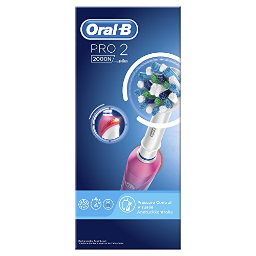 Oral-B Power Pro 2 2000 Cruz da D Cepillo de Dientes Éctrico Acción, Rosa, 350 G