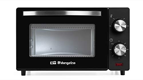 Orbegozo HO 980 - Horno eléctrico, 10 litros de capacidad, calor superior e inferior, temporizador, regulador de temperatura hasta 230°, 650 W, color negro