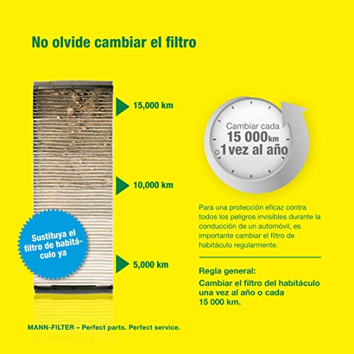 Original MANN-FILTER Filtro de habitáculo CUK 2680 – Filtro de habitáculo con carbón activo – para automóviles