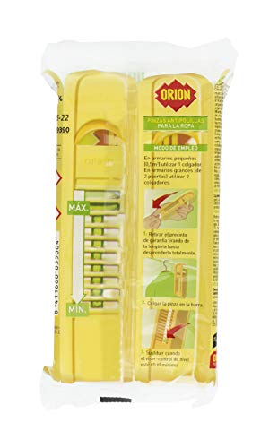Orion Protección Total - Pinzas Antipolillas para armarios, Aroma Limón - 2 unidades