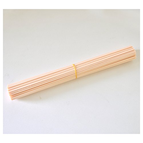 Ougual-50 piezas Varillas de repuesto Aroma, Aceite esencial Fibra Varillas para difusor de fragancias caseras (Beige, 20cm x 3mm)