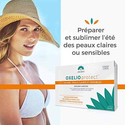 OXELIO Protect 60 Cápsulas | Cuidado solar | Para pieles claras, sensibles y reactivas | ¡Para preparar y mejorar su verano!