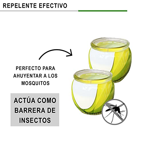 PACK 2 Velas perfumadas de citronela hechas con cera de soja natural - Vasos de velas grandes antimosquitos para exterior o interior - Velas aromaticas para regalo