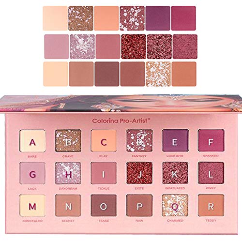 Paleta de sombra de ojos mate resistente al agua paleta de sombras de ojos sombra de ojos paleta de sombras de ojos brillante paleta 18 colores paleta de ojos para todo tipo piel regalo para mujeres