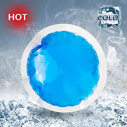 Paquetes de hielo gel redondos y reutilizables(paquete 10) para compresas frías o calientes, ideal para lesiones de niños, muelas del juicio, lactancia materna, reducir la hinchazón o el dolor - Azul