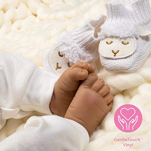 Paradise Galleries Muñeca recién nacida Reborn con chupete magnético, deseos y sueños, muñeca dormida de 21 pulgadas en vinilo GentleTouch, prueba de seguridad para niños de 3+