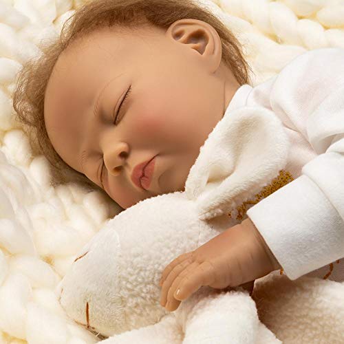 Paradise Galleries Muñeca recién nacida Reborn con chupete magnético, deseos y sueños, muñeca dormida de 21 pulgadas en vinilo GentleTouch, prueba de seguridad para niños de 3+