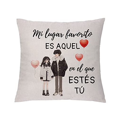 Parejas Funda de cojín Esposa Marido Amor para Siempre Funda de Almohada Novio Novia Regalo de cumpleaños Aniversario de Bodas Día de San Valentín Decoraciones navideñas para él Ella (Tipo 2)