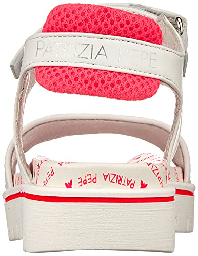 Patrizia Pepe Kids PPJ70.20, Sandalia, White Fuxiafluo, 30 EU