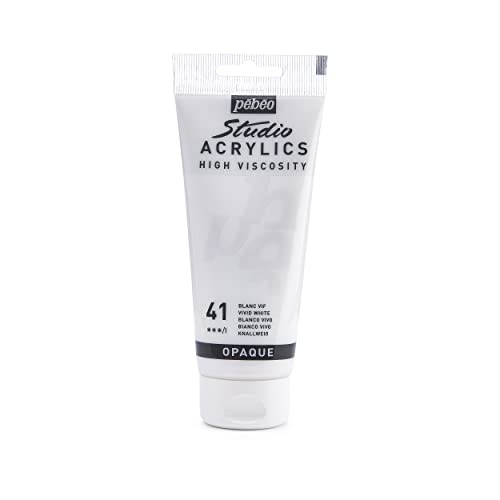 Pébéo - Acrílico Fine Studio - Pintura acrílica Blanco - Blanco Vivo - 100 ml