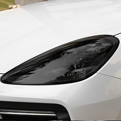 Película Protectora de Faros de Coche, Pegatina Transparente de Vinilo Tintado, para Porsche Cayenne 958 Macan Panamera 971 Taycan 911