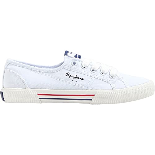 Pepe Jeans Brady W Basic, Zapatillas Mujer, 800 Blanco, 38 EU