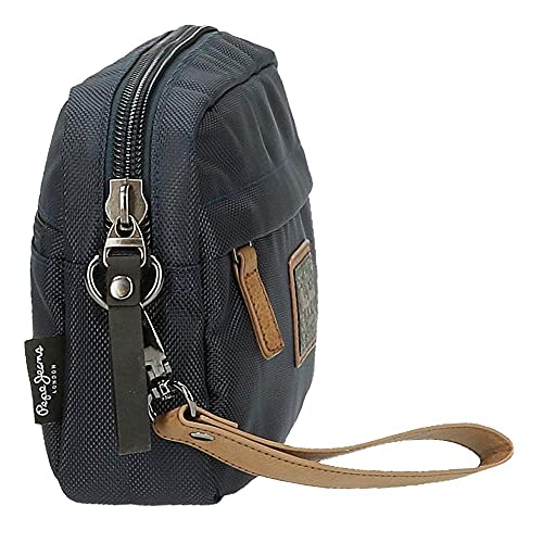 Pepe Jeans Pick Up Bolso de Mano Azul 24,5x15x6 cms Poliéster