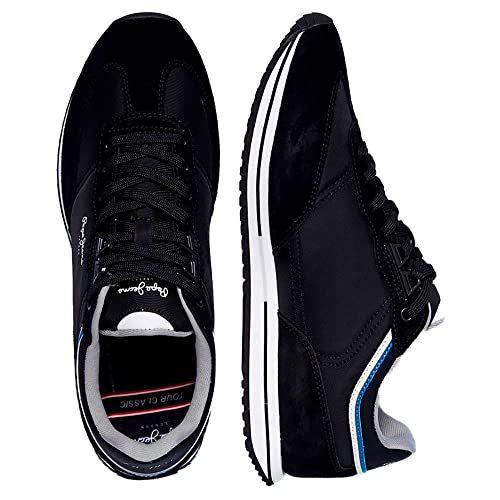 Pepe Jeans Tour Classic, Zapatillas Hombre, 999 Negro, 43 EU