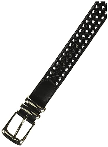 Perry Ellis Men's Big-Tall Portfolio Braided Belt, Black, 46