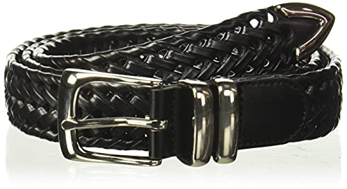 Perry Ellis Men's Big-Tall Portfolio Braided Belt, Black, 46