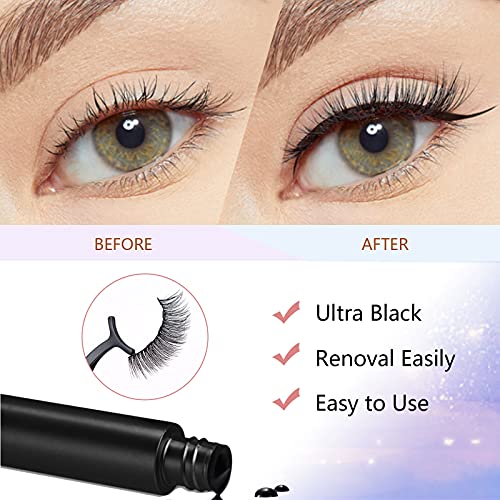 Pestañas Magneticas Kit Pestañas Postizas Naturales Magnéticas Delineador Eyeliner Magnetico Reutilizables Waterproof Pinzas 3D Pestañas