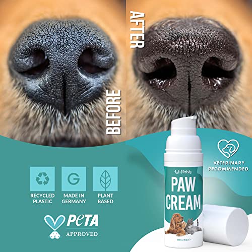 Petsly Crema Almohadillas Perros y Gatos con Aloe Vera - Bálsamo Protector de Almohadillas Perro - Balsamo Almohadillas Perro para Patas Agrietadas - Crema Patas Perro, Protector de Nariz Seca, 50ml