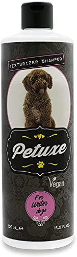 Petuxe Champú para Perros de Agua - Champú Vegano. Texturizador Perro de Agua: Lavante, Hidratante y Vitalizante (500 ml)