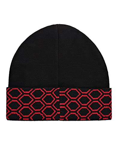 PHILIPP PLEIN Gorro de mezcla de lana negro y rojo