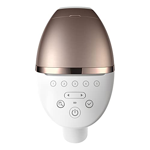 Philips BRI955/00 Depiladora Luz Pulsada para la Depilación Permanente del Vello Visible en Casa, con 4 accesorios para axilas, línea del bikini, cuerpo y cara, sensor SmartSkin