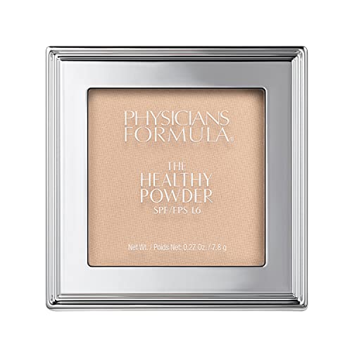 Physicians Formula The Healthy Powder – Base Maquillaje en Polvo, Cobertura Media-Alta con Wu-Zhu-Yu, Ácido Hialurónico, Vitaminas A, C y E, Mezcla de Antioxidantes y Protección SPF 16 – Light Sand