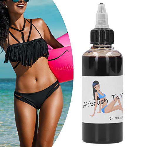 Pigmento autobronceador sin sol, líquido autobronceador para aerógrafo, pigmento bronceador portátil, facial, corporal, cutáneo, líquido bronceador, pigmento autobronceador, tinta bronceadora