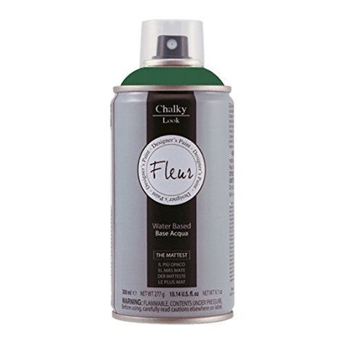 Pintura en spray efecto tiza o yeso extra mate Chalky Look - 300 ml - Es un producto sin olor , al agua y no gotea. (Green Queen)