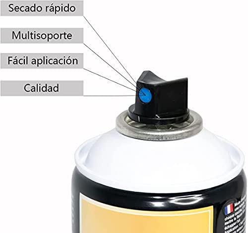 Pintura spray 400ml Barniz Brillo transparente para Metal/Madera/Plástico(Barniz Brillo,1 Bote)