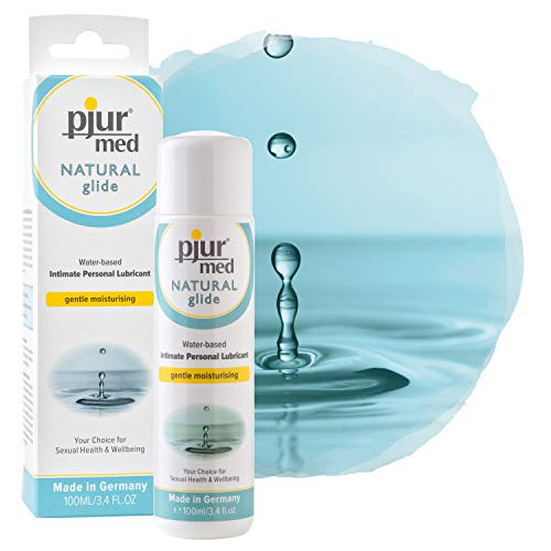 pjur med NATURAL glide - Lubricante sanitario acuoso - con glicerina vegetal - protección para piel sensible (100ml)