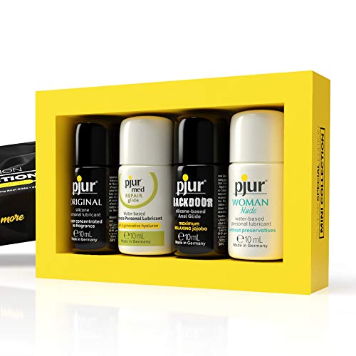 pjur MINI Collection - Edición especial 25 aniversario - Cuatro lubricantes de gama alta de 10 ml para experimentar