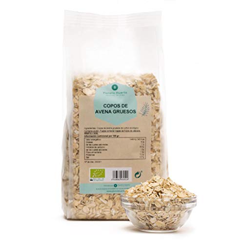 Planeta Huerto | Copos de Avena Integral Ecológicos Gruesos, 500 gr | Cereales Ricos en Omega 3, Fibra, Proteínas y Vitamina B1 | Alimentos Orgánicos, Biológicos Para Desayunos y Cocina Saludable