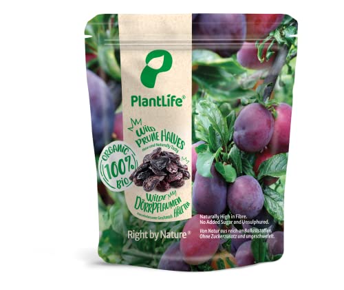 PlantLife Rodajas de ciruela BÍO 1kg – ciruelas pasas naturales – crudas – sin hueso y secadas al sol - 100% reciclable