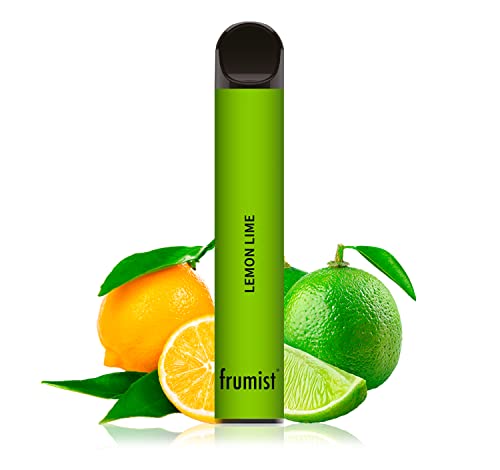 Pod desechable Frumist sin nicotina, dispositivos de vapeo, con eliquid sin nicotina, cigarrillo electrónico sin nicotina, vaper desechable para dejar de fumar.Sabor (LEMON LIME)