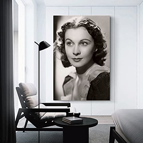 Póster retro de Vivien Leigh con un bonito póster para pared y lienzo de 20 x 30 cm