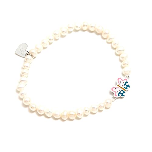 Pulsera Agatha Ruiz de la Prada colección FANTASÍA plata Ley 925m elástica perlas combinadas