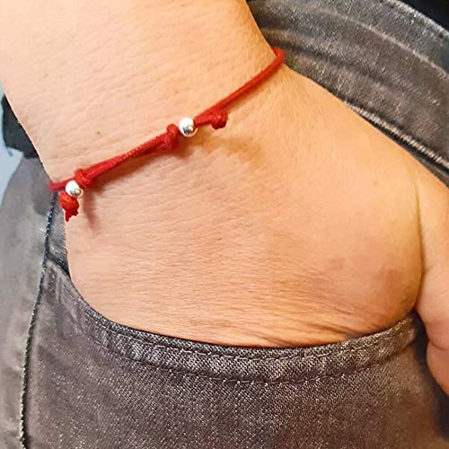 Pulsera hilo rojo del destino, Plata