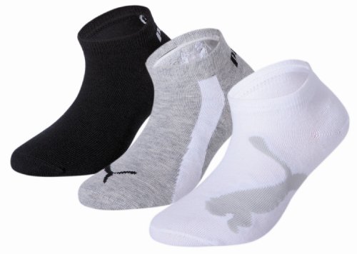 Puma 204202001 - Calcetines cortos para niños, conjunto de 3, multicolor, talla 27-30