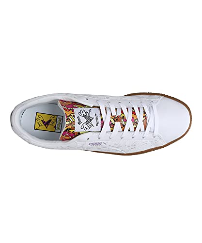 PUMA Basket Romero Britto - Zapatillas, Blanco, 45 EU