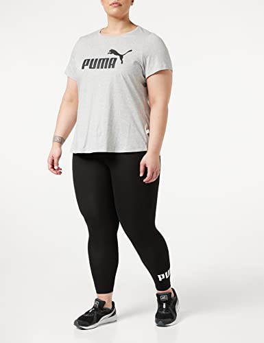 PUMA ESS Logo tee T-Shirt, Mujer, Light Gray Heather, M